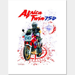 Africa Twin 750 Windrose classic Posters and Art